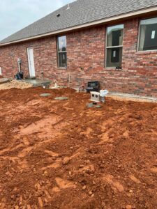 aerobic septic system installed by Cyclone Septics for a new home in Edmond Oklahoma