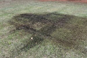 Surfacing water above a failing septic system in Guthrie, Oklahoma