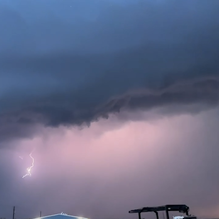 storm over septic truck