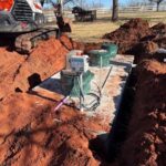 Septic System Installation in Blanchard, Oklahoma | Cyclone Septic & Plumbing Newly installed aerobic septic system at a home in Blanchard, Oklahoma