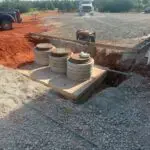 Commercial Septic Installation in Guthrie, OK | Cyclone Septic & Plumbing Commercial septic system installation with multiple access risers in Guthrie, Oklahoma