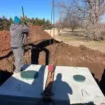 Septic System Installation in Edmond, OK | Cyclone Septic & Plumbing New concrete septic tank being installed in Edmond, Oklahoma