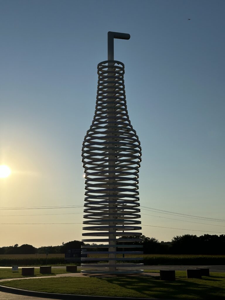 Giant soda bottle at POPS in Arcadia, Oklahoma along historic Route 66