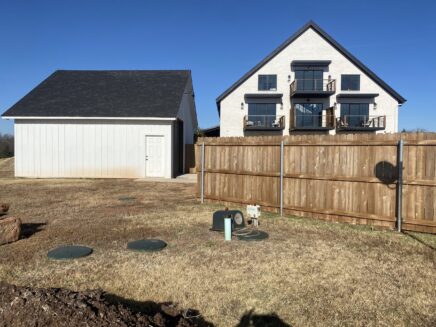 commercial septic system A commercial aerobic septic system installed by Cyclone Septics at The Range Wedding Venue in Stillwater OK