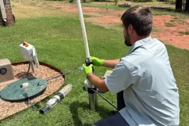 Aerobic septic pump and control panel service in Arcadia, Oklahoma